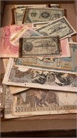 Group of foreign currency notes