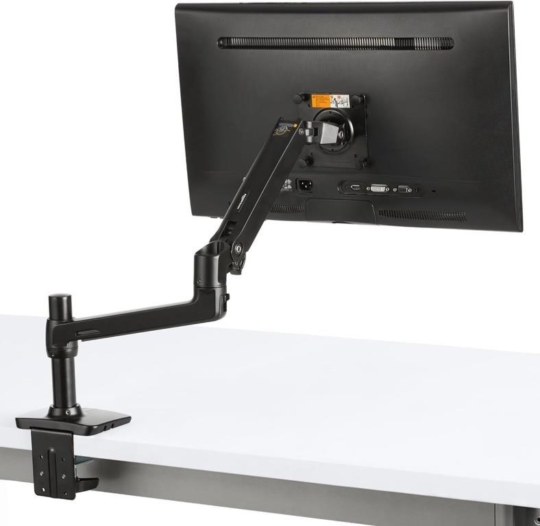 Single monitor display mounting arm