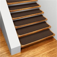 Set of 15 Skid-Resistant Carpet Stair Treads -