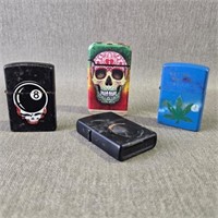 Collection of Zippo Style Lighters