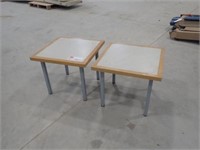 Qty Of (2) 2 Ft x 2 Ft Side Tables