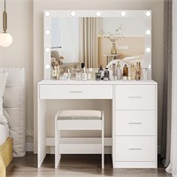 Irontar Makeup Vanity Table with Large Mirror
