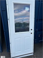 33-1/2 x 78-1/2 Prehung 2- Panel Steel Door