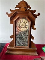Lot #1 Antique Ansonia Walnut Gingerbread Clock