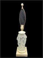 Antique Glass Bird Design Lamp 26"T