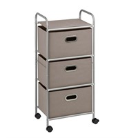 Honey-Can-Do 3 Drawer Rolling Cart - Gray