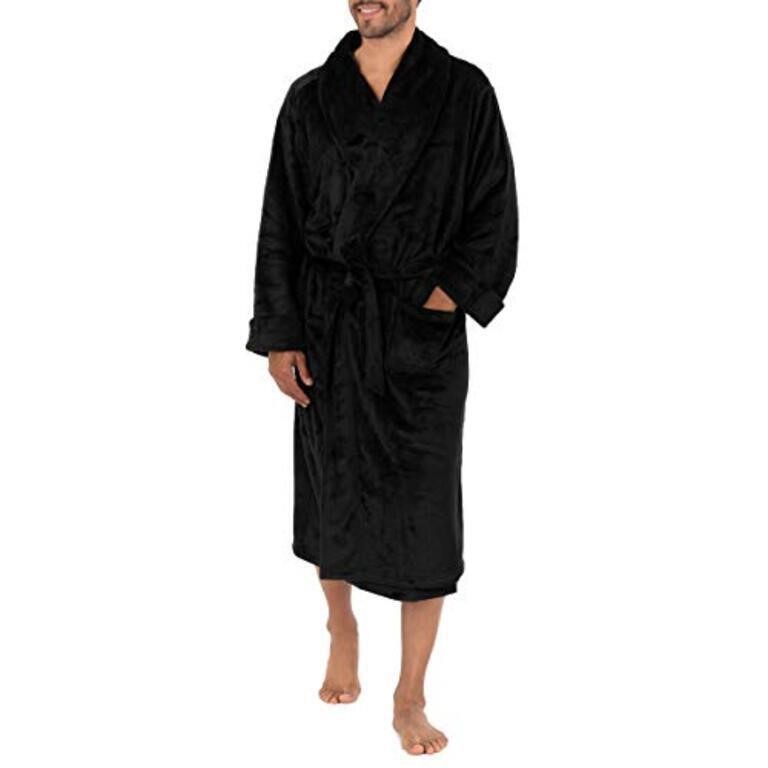 IZOD Men's Comfort-Soft Fleece Robe - Twill