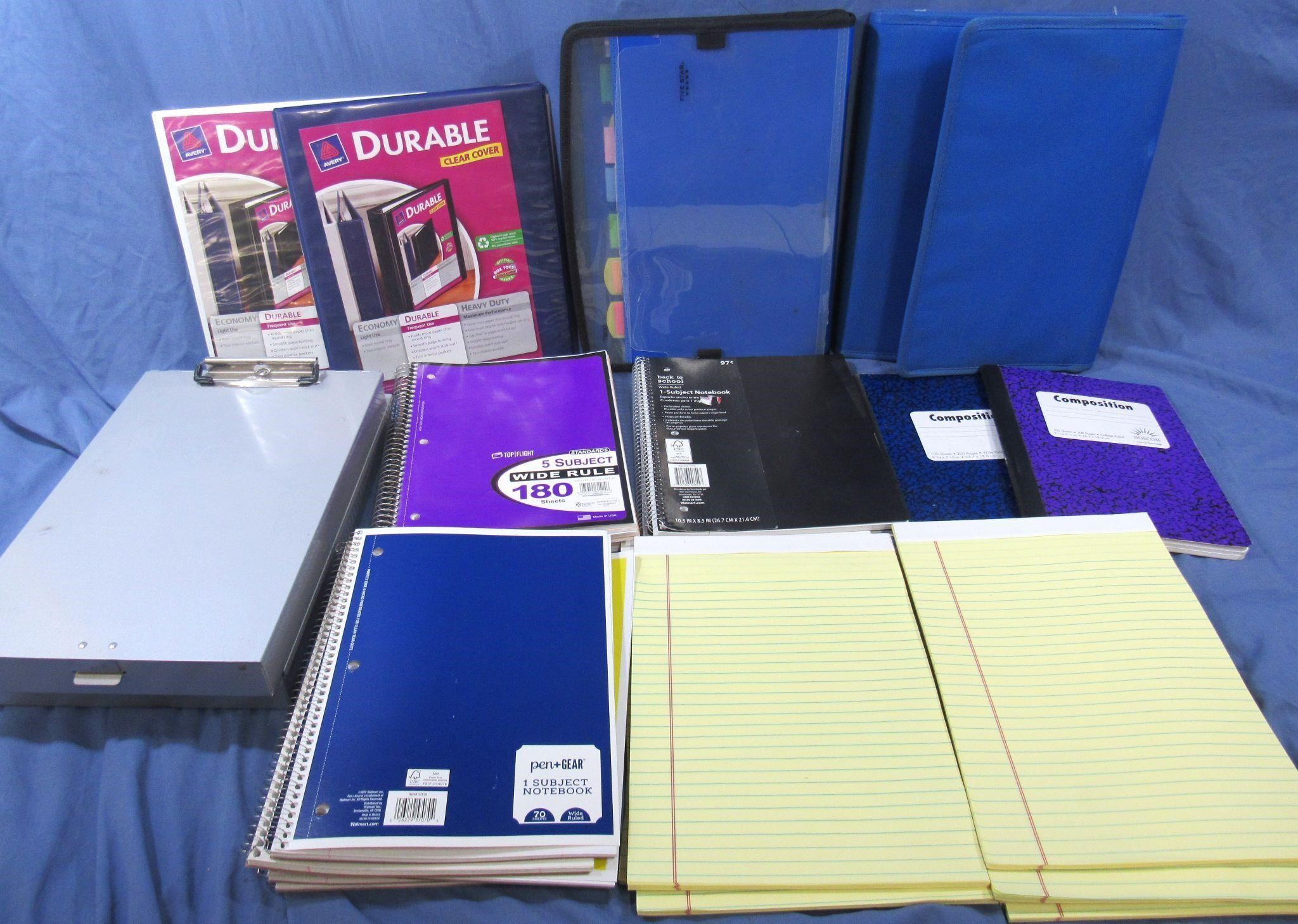 MULTIPLE SCHOOL JOURNALS AND SUPPLIES LOT