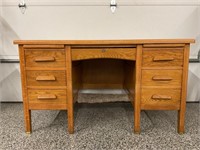 heavy duty 7 drawer desk with chair - 54” x 32” x