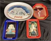 ADVERTISING PROMOTIONS / COCA-COLA TIN TRAYS / 4