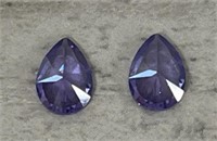 (2) Purple Tanzanite Gemstones