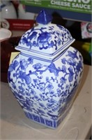 HAND PAINTED BLUE VASE