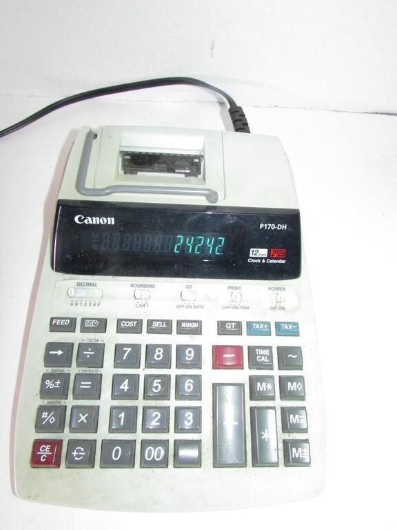CANON P170-DH Calculator Desktop Printing Currency