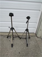 Lot of Two Expandable Camera Tripods