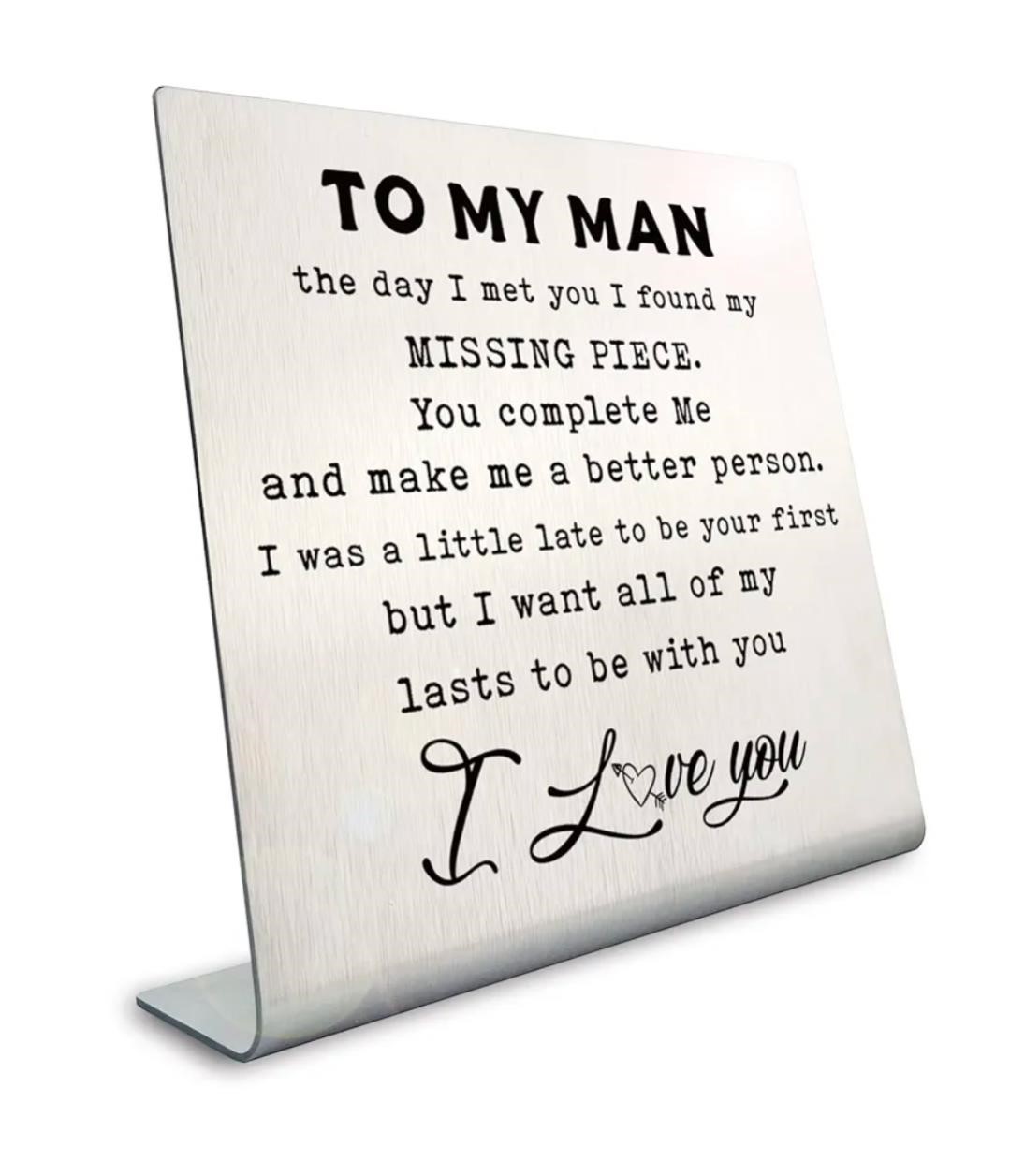 To My Men Sign, Valentines Anniversary