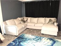 Beige Upholstered Sectional