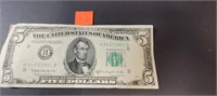 Five Dollar Bill 1950 D