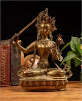 Vintage Tibetan Buddhist Bronze Statue