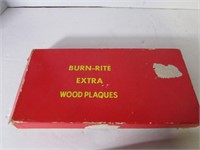 Vintage Burn-Rite Extra Wood Plaques