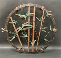 Copper Metal Bamboo Wall Sculpture