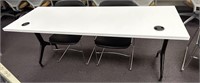 24" X 72"  WHITE TRAINING TABLE