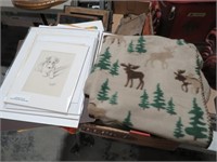 COLLECTION OF DRAWINGS, MOOSE BLANKET MISC