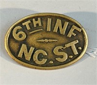 North Carolina State 6th Infantry Box Plate
