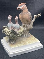 Cedar Waxwing Bird Porcelain Figurine by Andrea