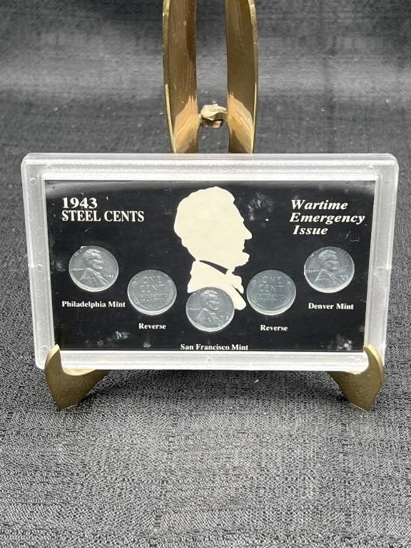 1943 Steel Cent Wartime Emergency Issue Set