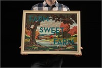 1955 "Farm Sweet Farm" Paint-by-Numbers Piece
