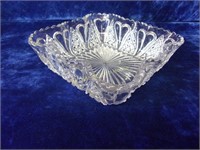 Pretty Pressed Glass Bowl with Hearts Motif