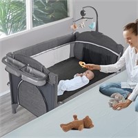 5 In 1 Baby Crib,baby Bassinet, Bedside Cribs