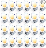 Ensenior 24 Pack 6 Inch Ultra-thin Led Recessed