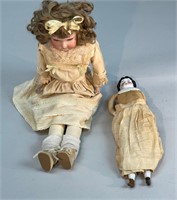 2 1800's Dolls - 1 Marked A&M Armand Marsielles