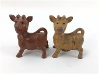 Metal Cow salt and pepper shakers