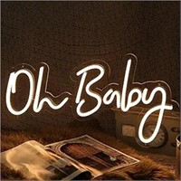 Oh Baby Large Neon Sign For Wall Decor W/dimmer