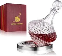 Spinning Wine Decanter With Stopper 50oz Red Wine