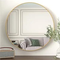 32" Wall Circle Mirror For Bathroom, Large