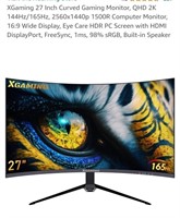 NEW 27" Curved Gaming Monitor w/ Built-in Speaker