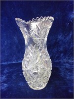 Amazing Antique Cut Crystal Flower Vase - As Is