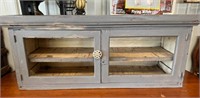 Hand Painted Wall Shelf With Doors ( NO SHIPPING)
