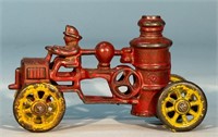 2 Antique Cast Iron Fire Department Toys