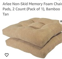 (2) New Non-skid memory foam chair pads