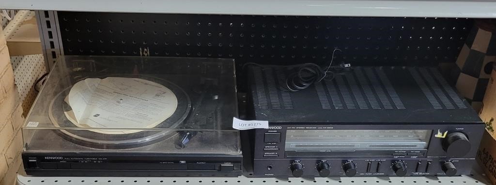 KENWOOD TURNTABLE & AM/FM STEREO RECEIVER