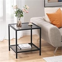 Saygoer Small Side Table Glass End Table With