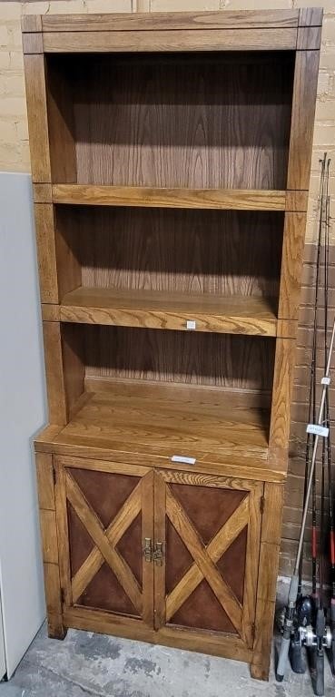 SOLID WOOD CABINET W/ SHELVING