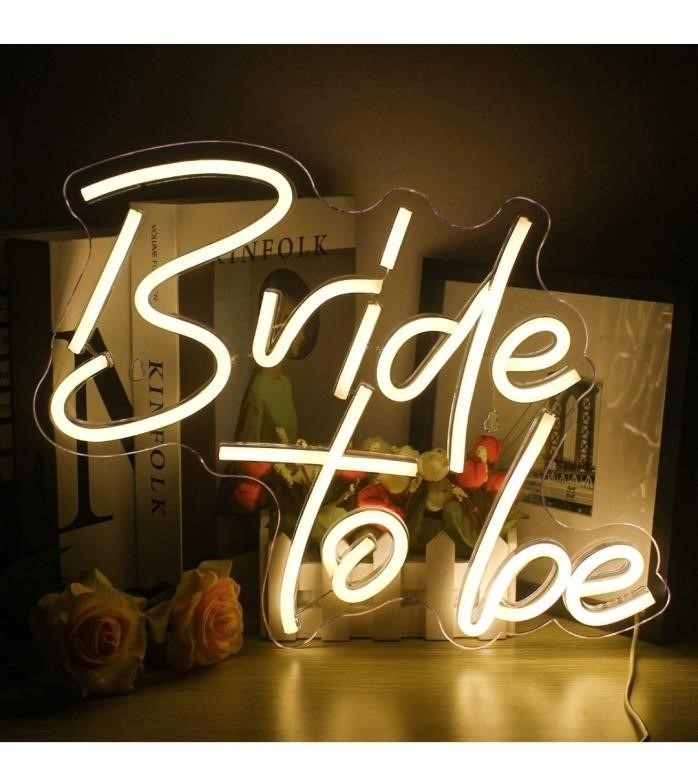NEW LED "Bride to be" Neon Sign, Warm White