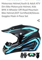 New 4 PC. Motorcross Helmet & accessories