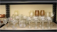 Glasswares Table Lot