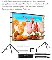 100'' Projector Screen & Stand w/ Carry